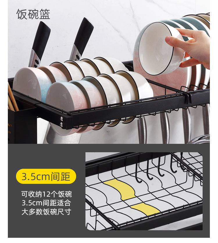 Multifunctional Racks Holders Storage Rack Knife Stand Dish Dish Fruit and Vegetable Bowl Chopsticks Tube Cleaning Kitchenware