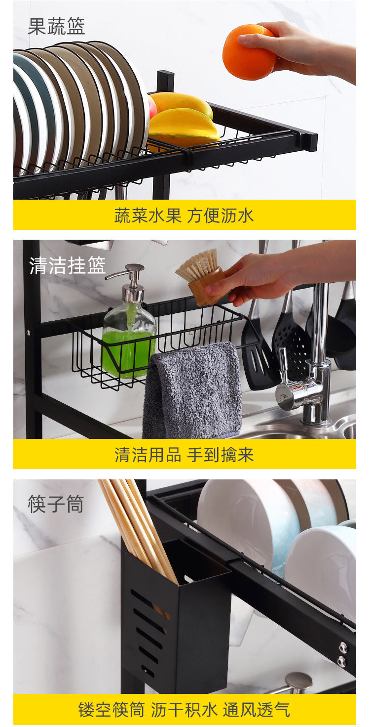 Multifunctional Racks Holders Storage Rack Knife Stand Dish Dish Fruit and Vegetable Bowl Chopsticks Tube Cleaning Kitchenware