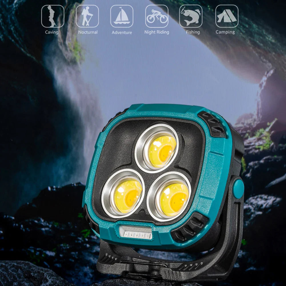 New Portable Led Spotlight Super Bright Led Dimmable Work Light USB Rechargeable for Outdoor Camping Lamp Led Flashlight by