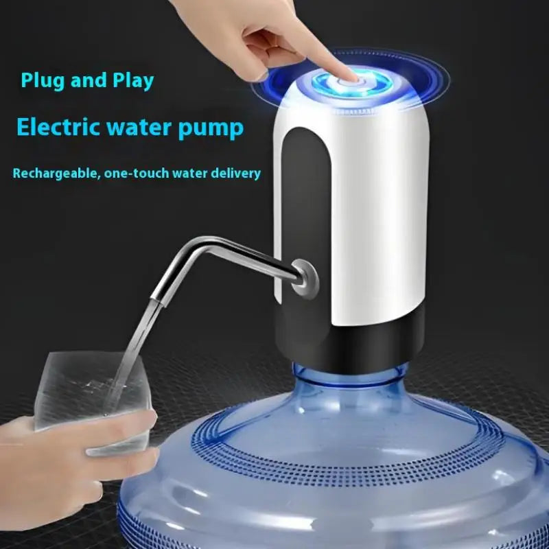 USB Rechargeable Water Bottle Pump 5 Gallon Water Bottle Dispenser Camping Portable Electric Water Dispenser Reusable