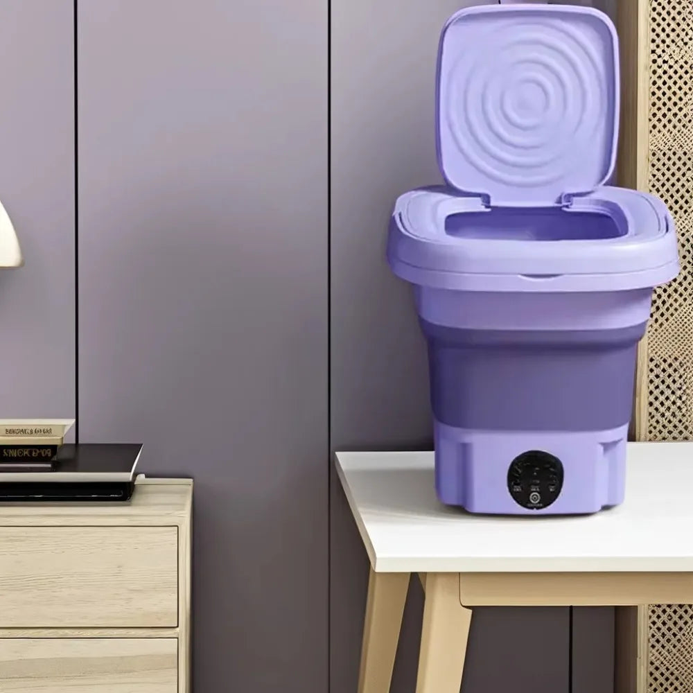 Modern 8L Automatic Clothes Washer Plastic Electric Mini Foldable in Stock-Portable for RV Car Traveling New
