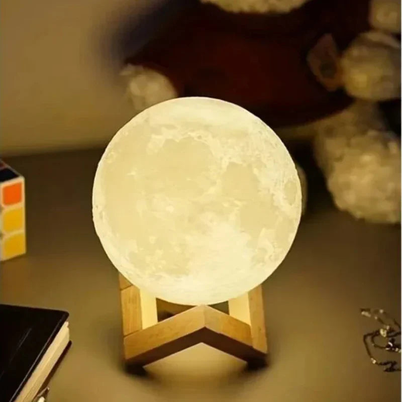Ultra Cheap LED Moon Lights - Multiple Sizes, Stunning Moon Lamps. DIY, Warm Light, Stand. Birthday Gift. Bedroom Decor.