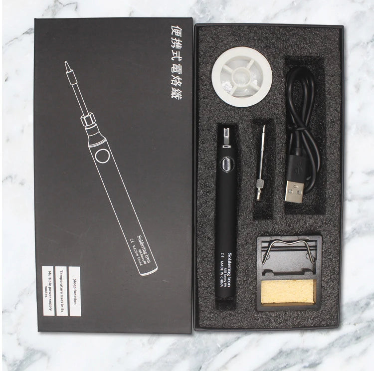 USB Soldering Iron Wireless Charging Electric Solder Iron 5V 8W Fast Charging Lithium Rechargeable Portable Repair Welding Tools