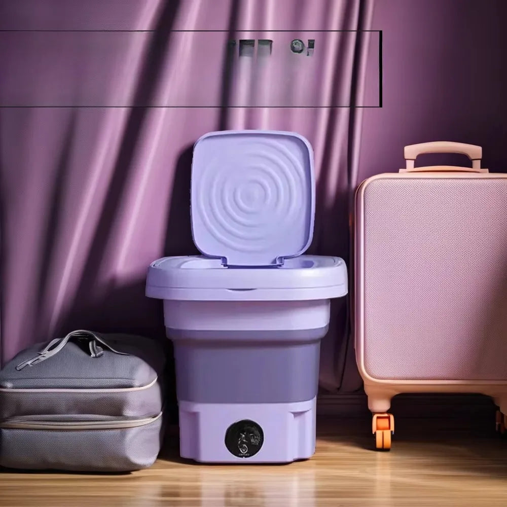 Modern 8L Automatic Clothes Washer Plastic Electric Mini Foldable in Stock-Portable for RV Car Traveling New