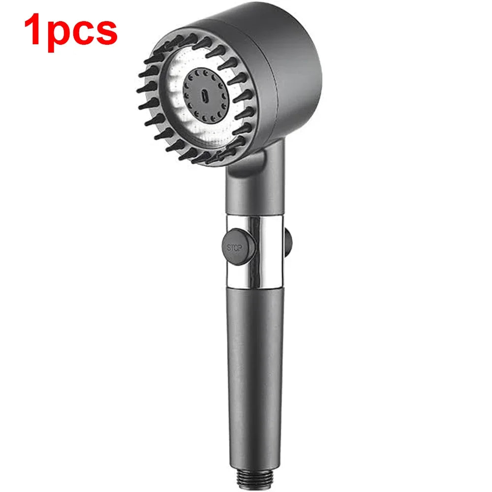 3 Modes Handheld Shower Head Filter Powerful Massage Spa High Pressure Water Saving Showerhead with ON/OFF Switch for Bathroom