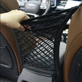 Car Seats Center Organizer Net Universal Auto Accessories Car Storage Net Bag Between Seats Elastic Storage Fences Partition