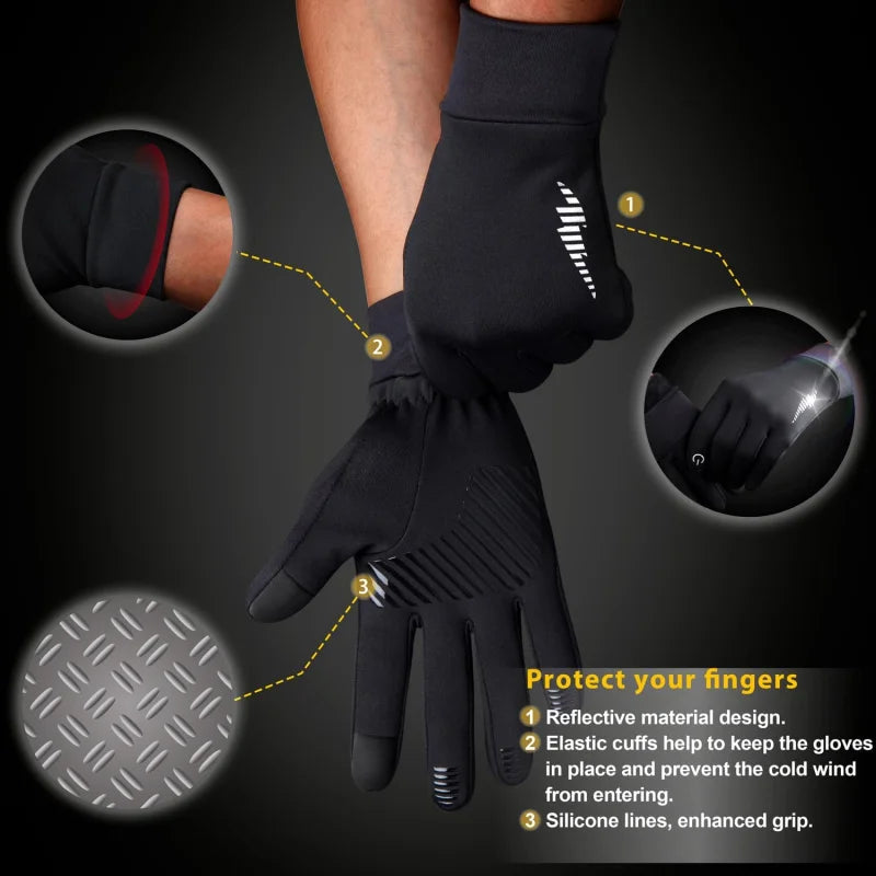 SIMARI Winter Gloves Women Men Ski Snow Gloves Liner Thermal Warm Touch Screen, Suit for Running, Cycling, Biking, Hiking
