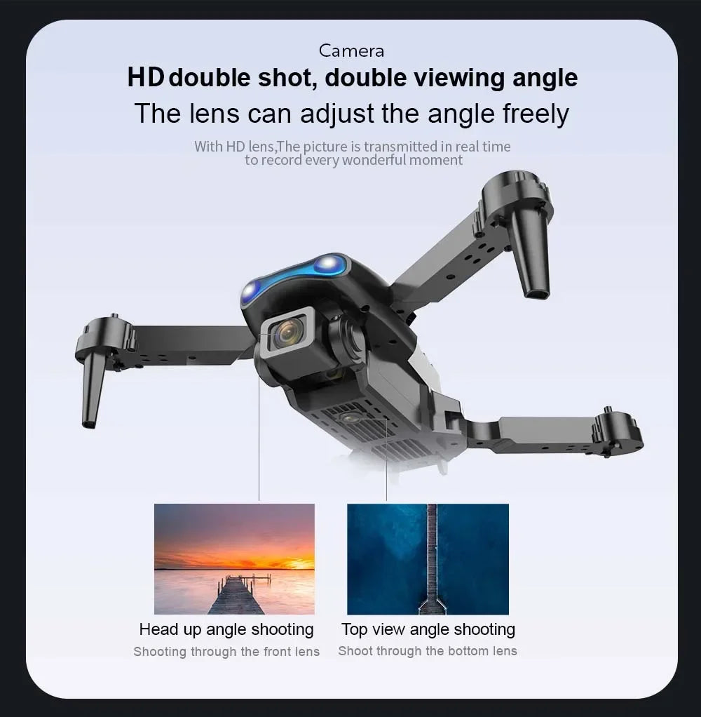 Dual Camera  E99Pro HD Drone with WiFi FPV Obstacle Avoidance Quadcopter Aerial Photography Professional