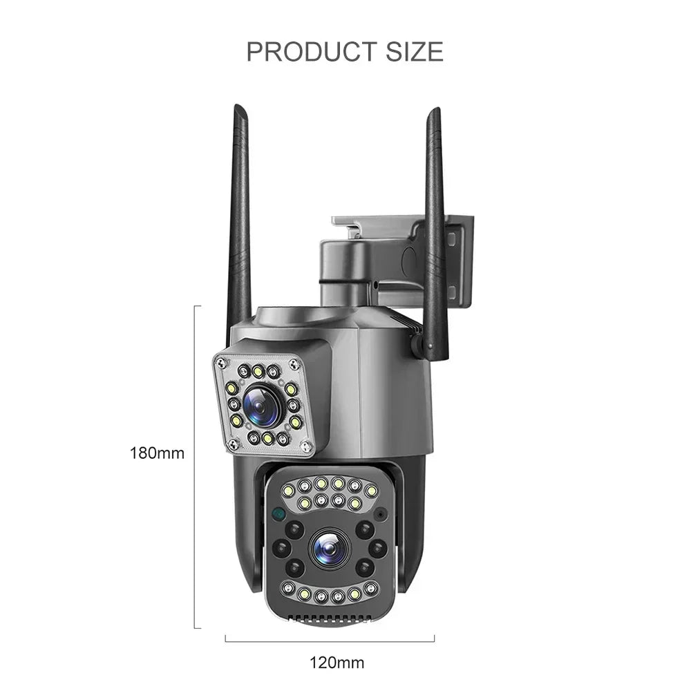PEGATAH 10X Zoom 4MP IP Camera Wifi 4G Sim Card HD Dual Lens Home Outdoor Security Camera Night Vision CCTV PTZ Cameras