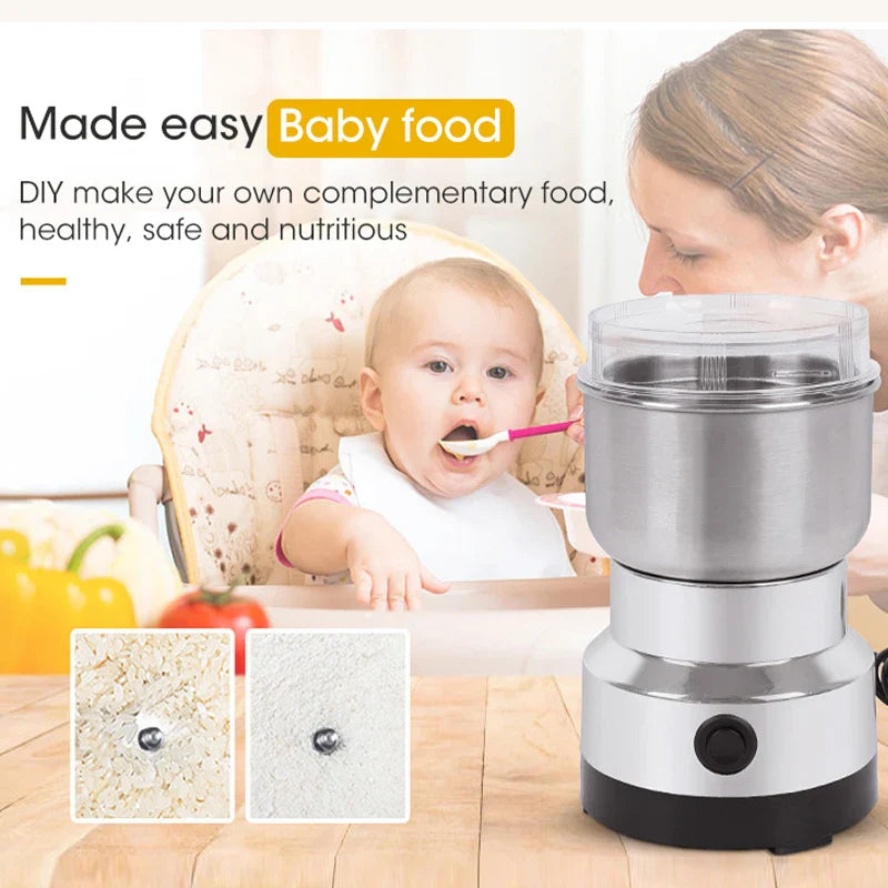 4 Blades Electric Grinder Home Coffee Kitchen Cereal Nuts Beans Spices Grains Grinder Machine 300ml Ultrafine Baby Food Pulveriz