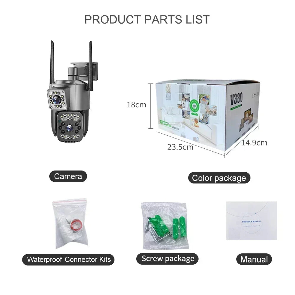 PEGATAH 10X Zoom 4MP IP Camera Wifi 4G Sim Card HD Dual Lens Home Outdoor Security Camera Night Vision CCTV PTZ Cameras