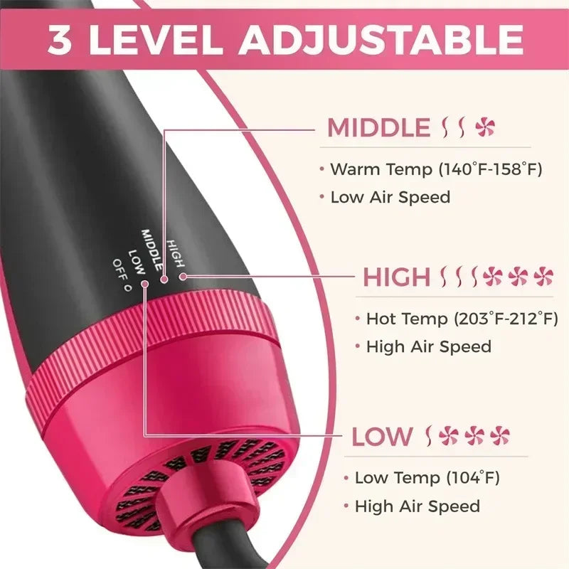Four-in-one hot air brush; multi-functional lazy hairdryer; negative ion curling iron; hair beauty straightening combhair curler