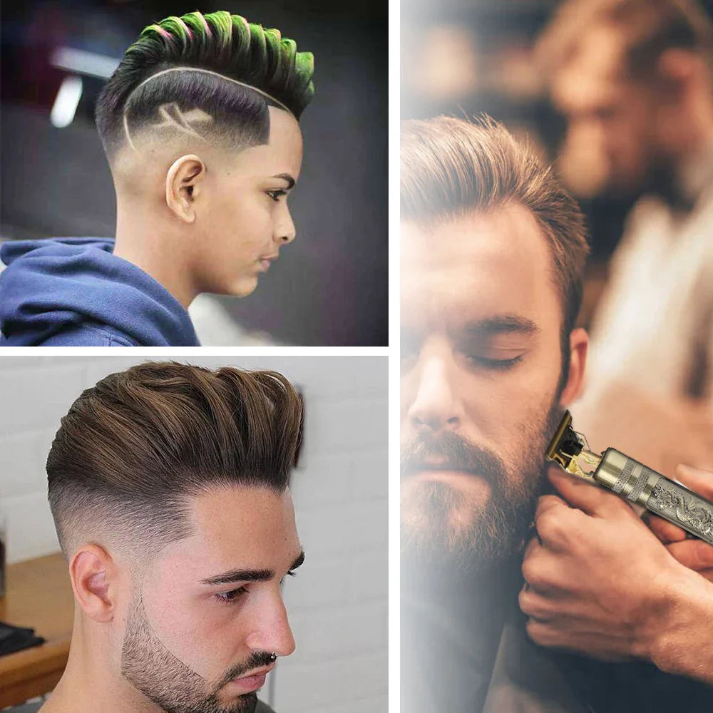 Hair Cutting Machine Trimmer Beard Metal Men's Electric Shaver Hair Clipper Professional Haircut Machine Clippers Vintage T9