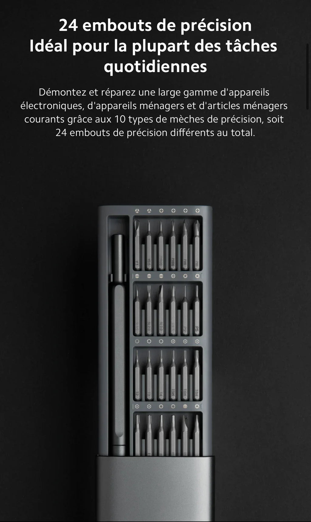 Xiaomi Mijia Precision Screwdriver Set Household Multi-function Repair Disassembly Tool Magnetic Suction Head Aluminum Alloy Box