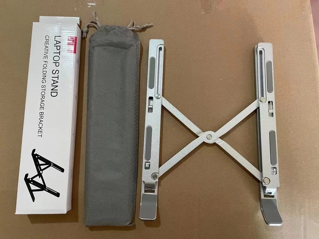 Free Shipping Laptop Stand Aluminum Alloy Computer Desktop Tablet Stand  Folding And Lifting Portable Heat Dissipation Bracket