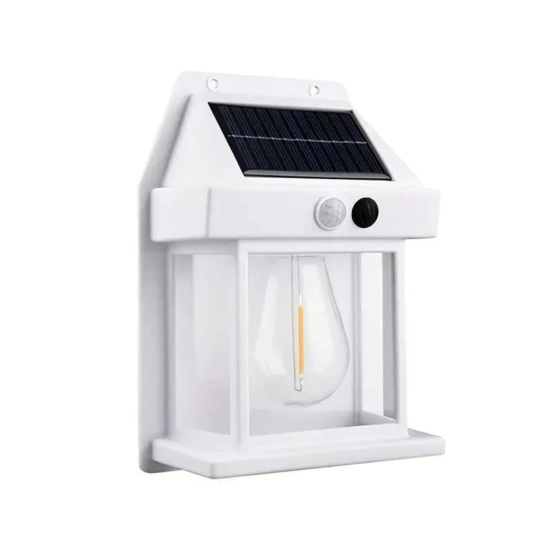 Outdoor Solar Tungsten LED Wall Light Motion Sensor Lamp Waterproof LED Safety Light for Patio Outdoor Deck Porch Barn Garage