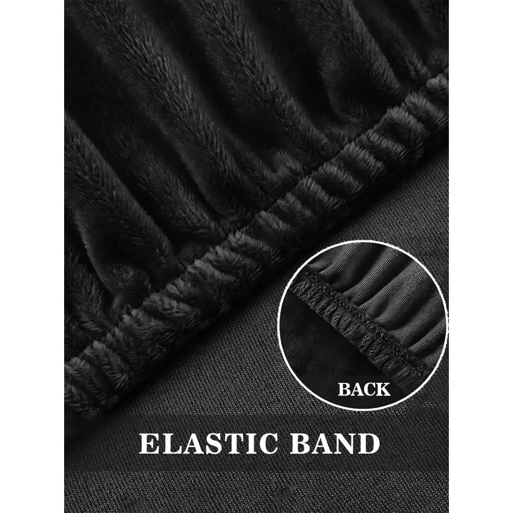 Scalable chair cover, elastic strap elastic fabric dining chair cover, suede large restaurant hotel party banquet chair cover