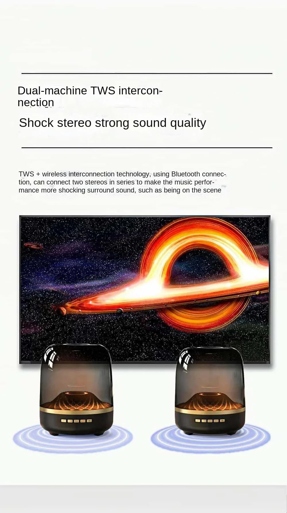 New Sound Box Bluetooth Speaker Subwoofer Colorful Glass Home High Volume Wireless Computer Speaker Audience Tronsmart Speaker