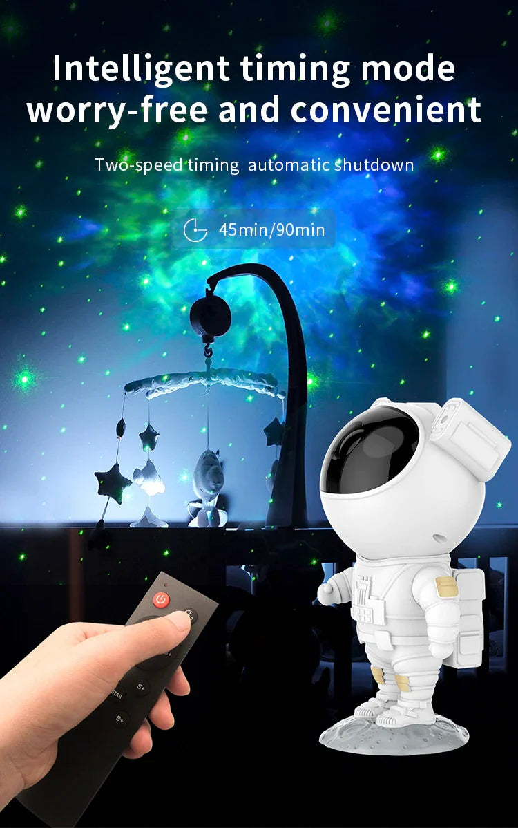 Lonvis Galaxy Light Projector for Kids Star Projector Moon Nebula Astronaut Shaped Light Usb Astronaut Star Light Projector