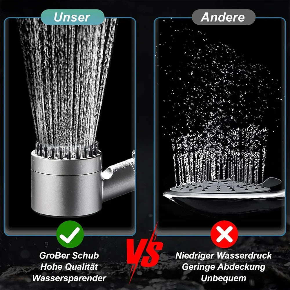 3 Modes Handheld Shower Head Filter Powerful Massage Spa High Pressure Water Saving Showerhead with ON/OFF Switch for Bathroom