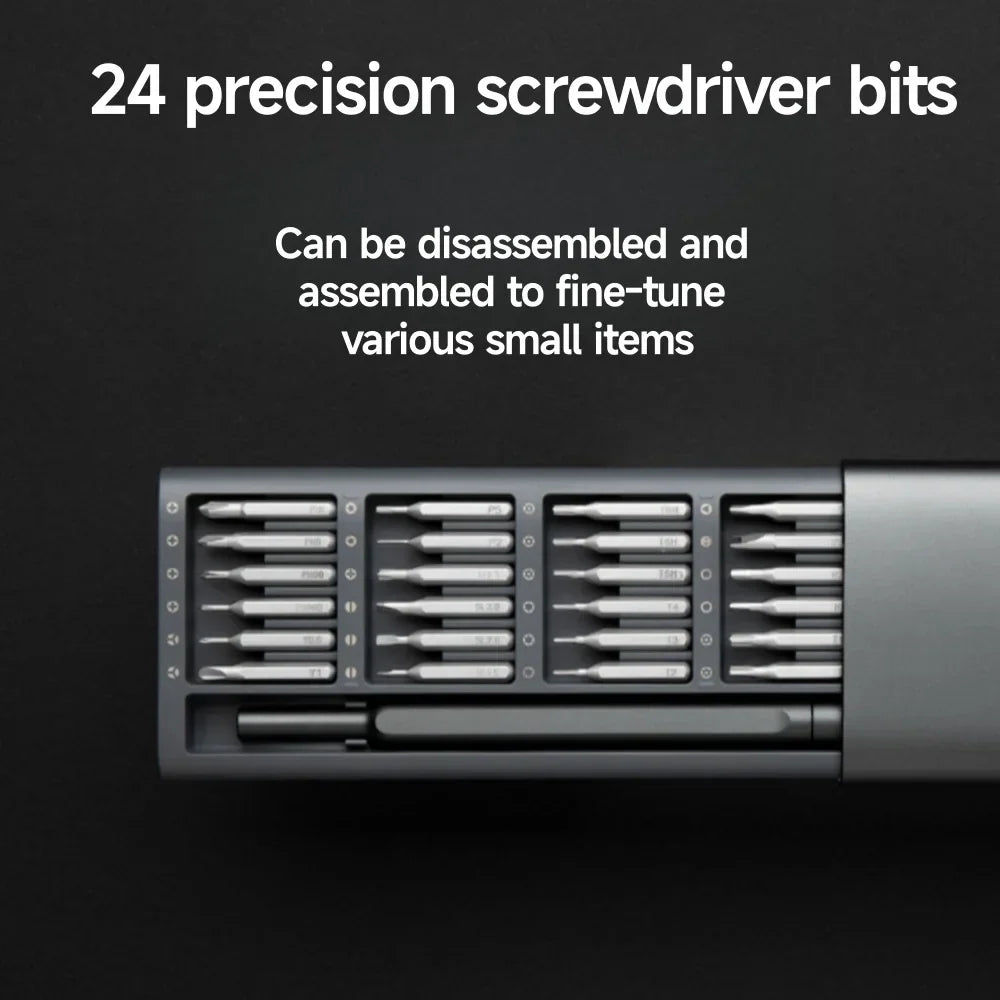 Xiaomi Mijia Precision Screwdriver Set Household Multi-function Repair Disassembly Tool Magnetic Suction Head Aluminum Alloy Box