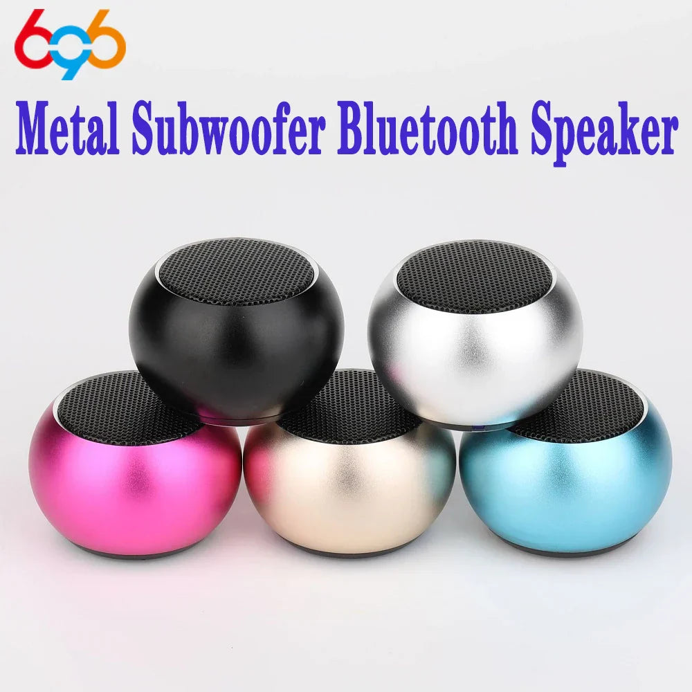 High Quality Wireless Bluetooth Speaker Portable Small Steel Gun Metal Heavy Subwoofer Outdoor New Mini Bluetooth Small Speaker