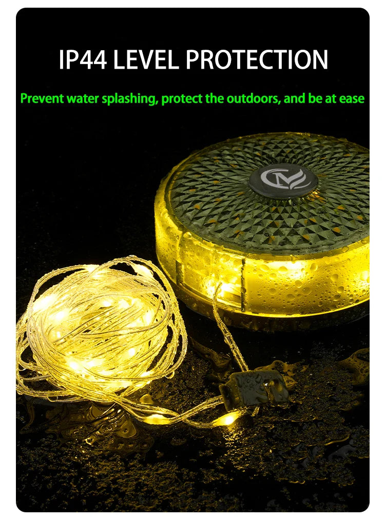 Campify Lamp String Camping Light With Retractable LED String LightsColorful Festive Atmosphere Lights Equipment Tent Light