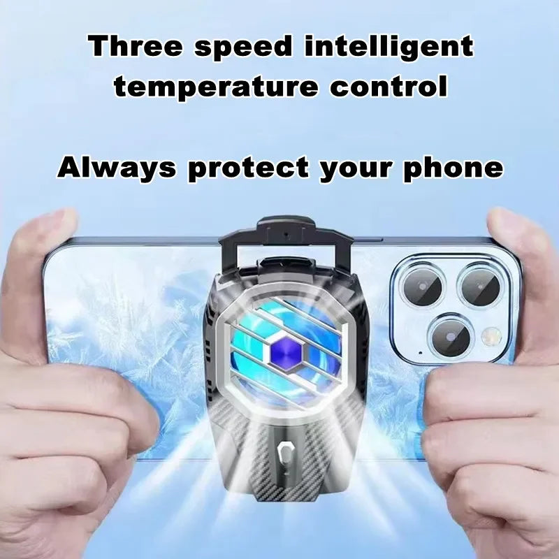 X91 Mobile Phone Semiconductor Cooling Fan Radiator 3 Gears Adjustable Back-clip Game Cooler for IOS Android PUBG Cool Heat Sink