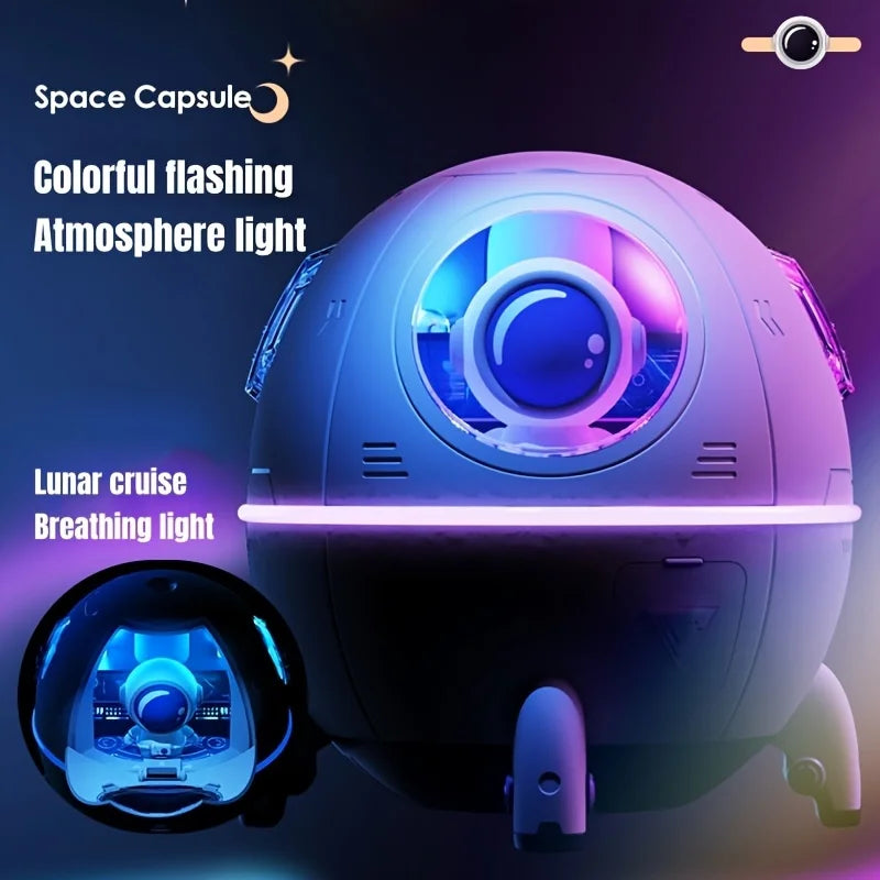 Portable Office Desktop USB Astronaut Space Capsule Air Humidifier Diffuser 220ML With Colorful Led Light