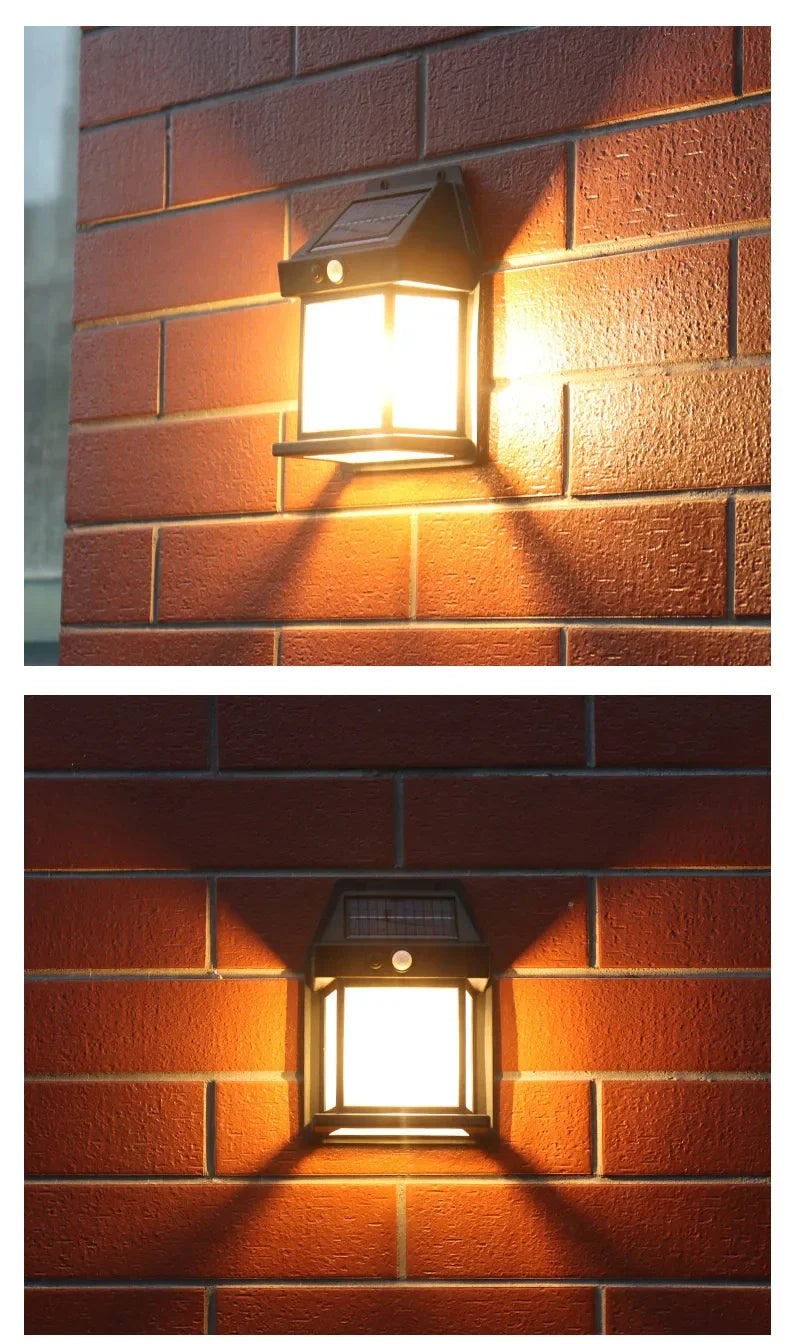 Outdoor Solar Tungsten LED Wall Light Motion Sensor Lamp Waterproof LED Safety Light for Patio Outdoor Deck Porch Barn Garage