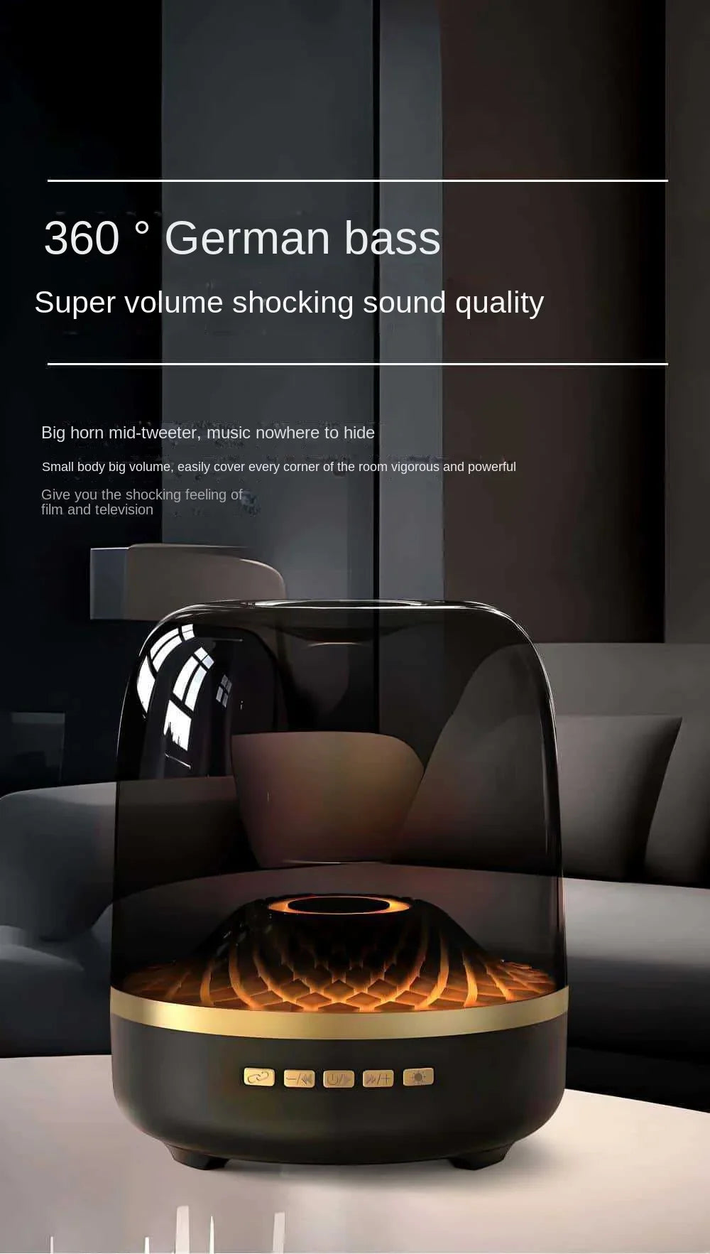New Sound Box Bluetooth Speaker Subwoofer Colorful Glass Home High Volume Wireless Computer Speaker Audience Tronsmart Speaker