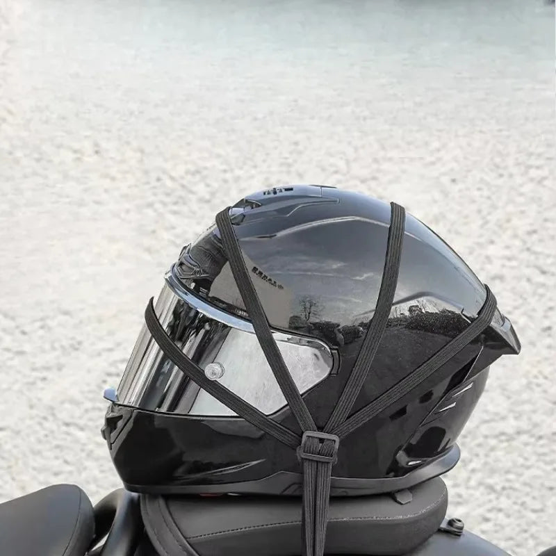 Fine Uiz Adjustable Motorcycle Bike High-elasticity Strap 4-in-1 Multifunctional Hook for Helmet Rear Box Seat Fixed
