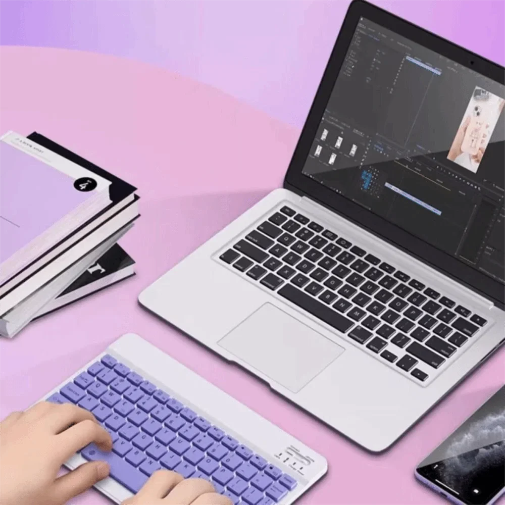 10 inch Bluetooth Keyboard Mouse Set Rechargeable Ultra-Thin Mini Keyboard And Mouse Wireless Keyboard Mouse Combos