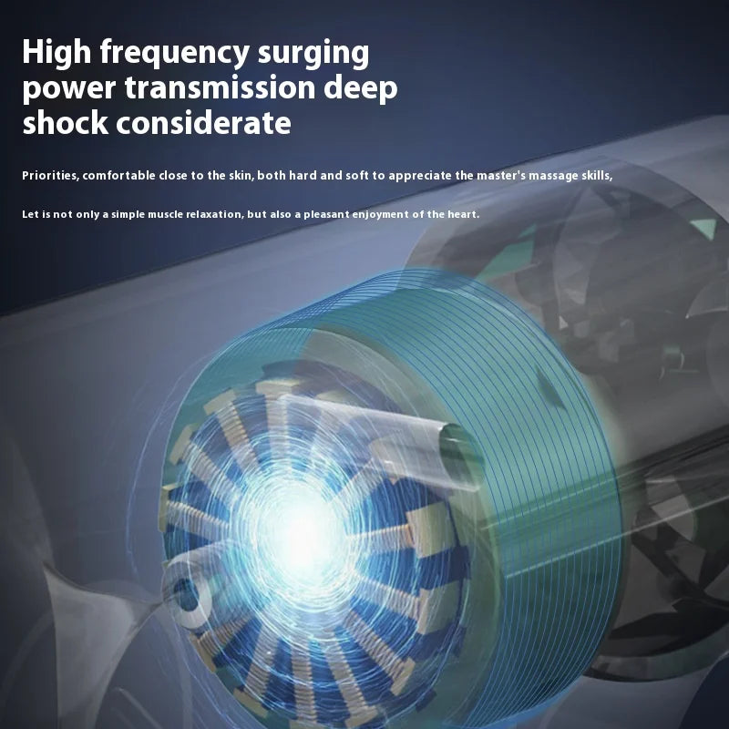 Smart High Frequency Massage Gun Electric Deep Tissue Muscle Relax Body Massager for Fitness Recovery Fascia Therapy