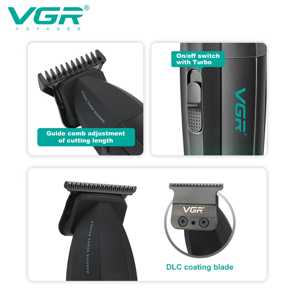 VGR 003 Clipper 906 Hair Cutting Machine High Quality 308 Hair Clipper Professional Set Vgr 003 9000 Rpm 45