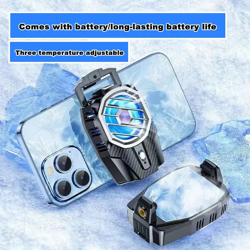X91 Mobile Phone Semiconductor Cooling Fan Radiator 3 Gears Adjustable Back-clip Game Cooler for IOS Android PUBG Cool Heat Sink