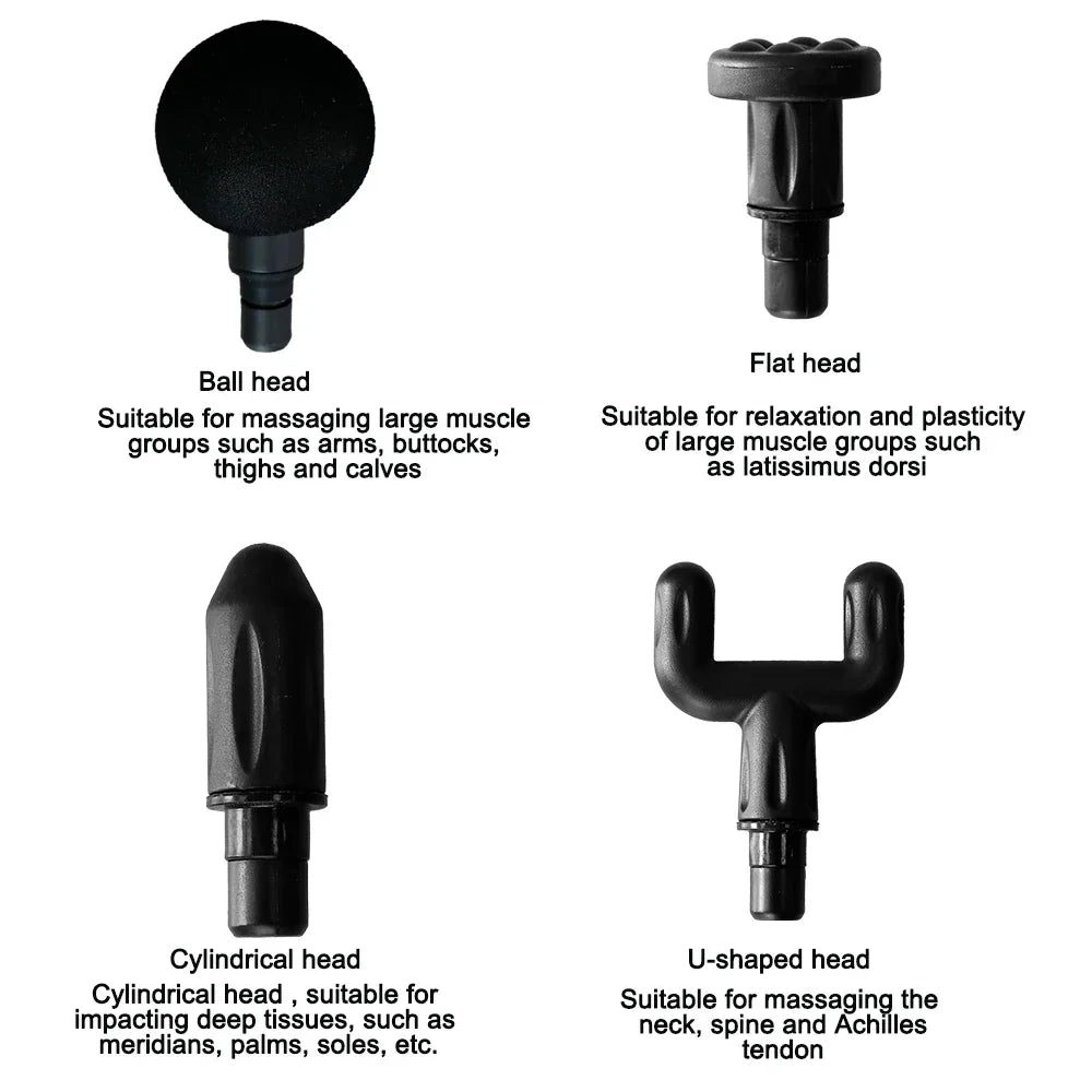 Mini Fascia Massage Gun Powerful Mini Deep Tissue Massage Gun for Muscle Recovery & Pain Relief with 4 Attachments