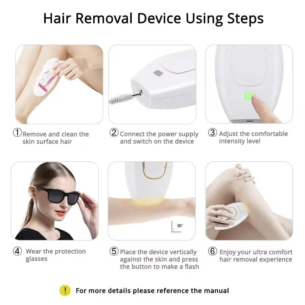 Body Bikini IPL 500,000 Flash Depilator Pulses Permanent Laser Epilator Painless For Women Hair Removal Home Use Devices