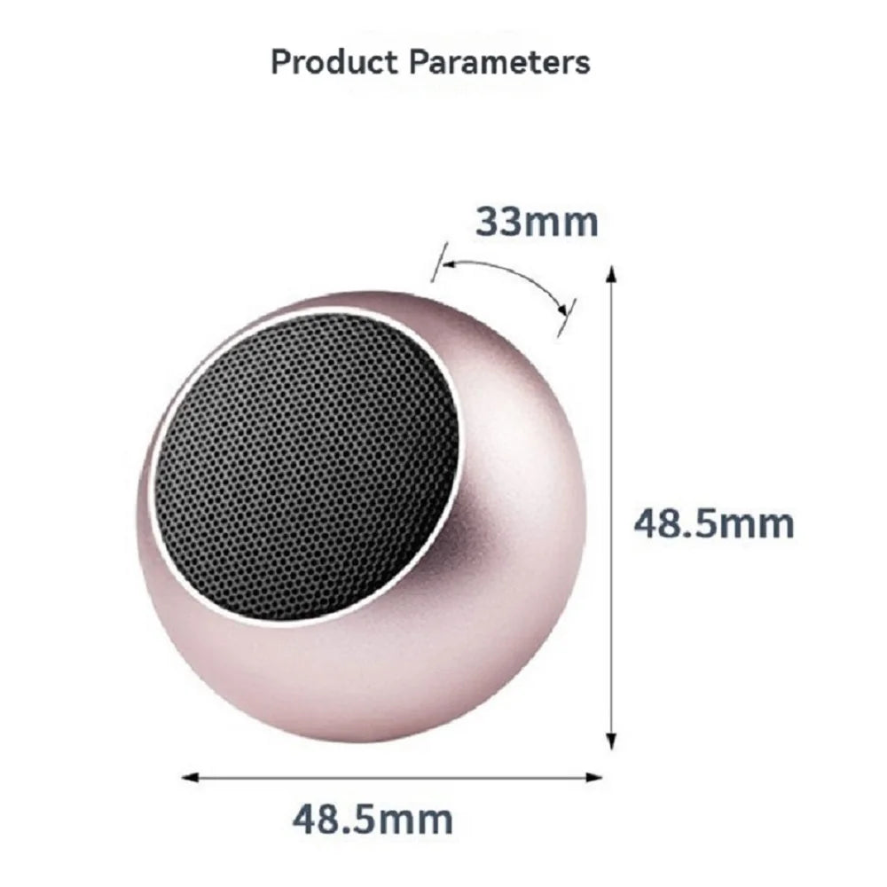 High Quality Wireless Bluetooth Speaker Portable Small Steel Gun Metal Heavy Subwoofer Outdoor New Mini Bluetooth Small Speaker