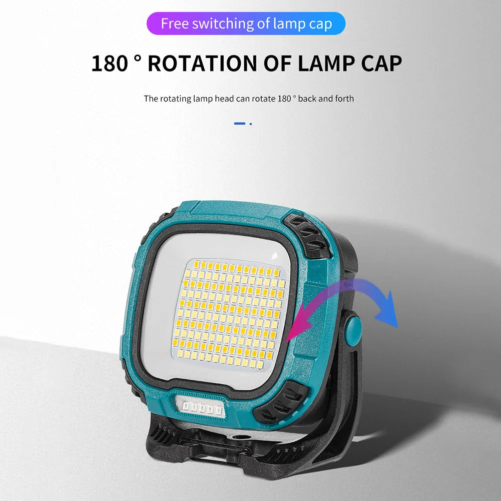 New Portable Led Spotlight Super Bright Led Dimmable Work Light USB Rechargeable for Outdoor Camping Lamp Led Flashlight by