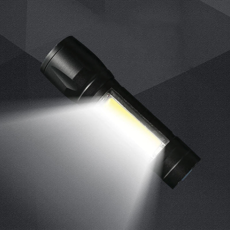 Camping Fishing Emergency Lantern  Portable USB Rechargeable Flashligh COB+XPE Zoom Mini Torch 3 Lighting Modes For Outdoo