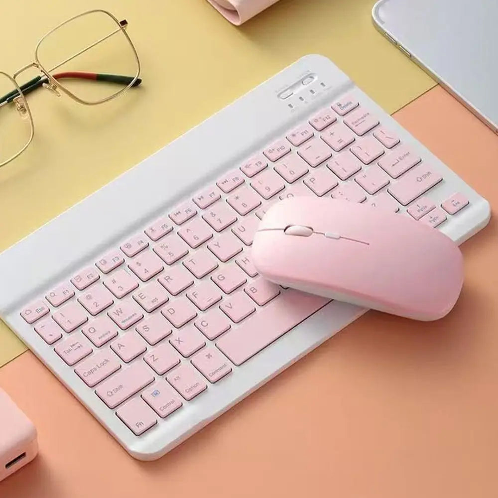 10 inch Bluetooth Keyboard Mouse Set Rechargeable Ultra-Thin Mini Keyboard And Mouse Wireless Keyboard Mouse Combos