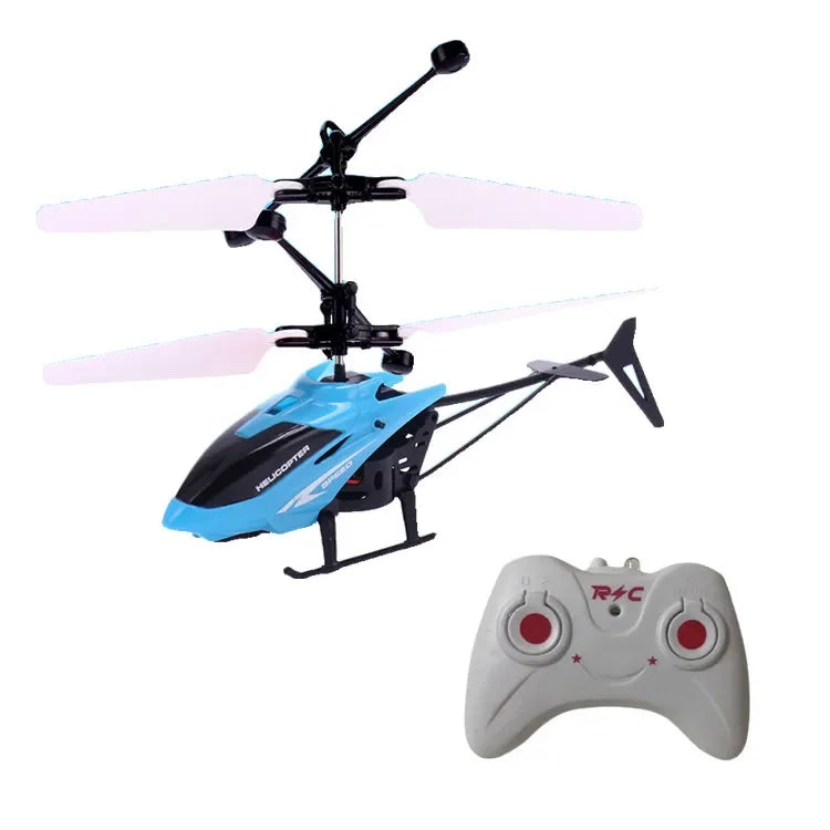 Mini Remote Control Aircraft Helicopter Flying Interaction Gesture Sensing Children Airplane Kids Toy with Flashing Light