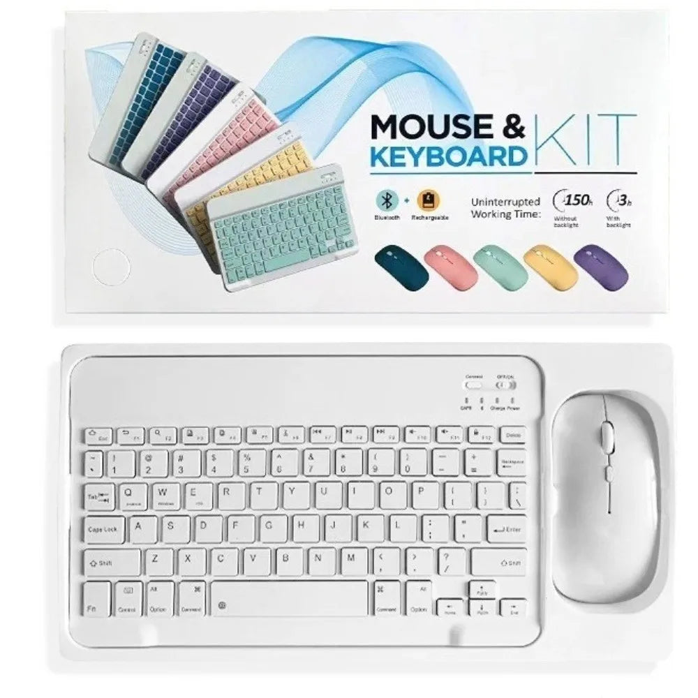 10 inch Bluetooth Keyboard Mouse Set Rechargeable Ultra-Thin Mini Keyboard And Mouse Wireless Keyboard Mouse Combos