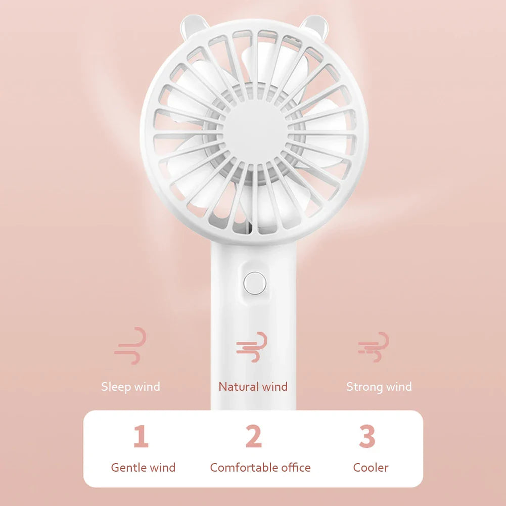 Portable Handheld Fan Small Cooling Fan USB Rechargeable Eyelash Eyelash Mute Cooler Handheld Fan Mini USB Rechargeable Desk