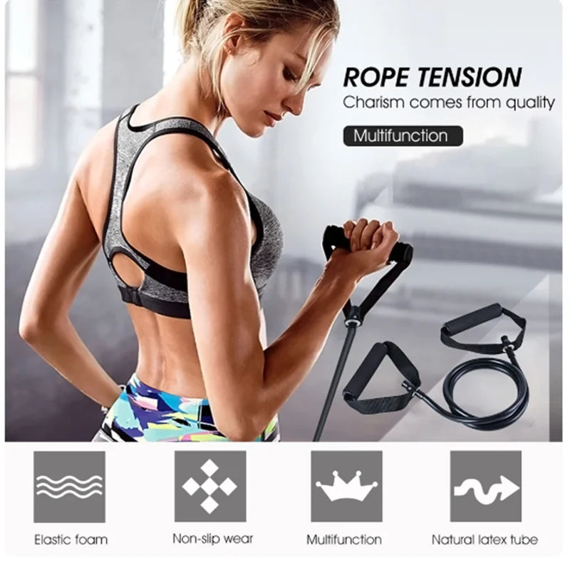 Resistance Bands With Handles, Exercise Bands, Workout Bands With Handles For Men Women, Strength Training Equipment At Home