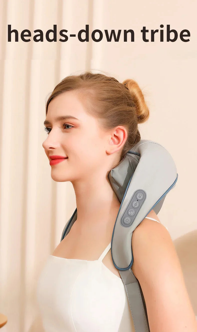 Electric Neck Massager Wireless health care Neck Shoulder Kneading 3D Massage Pillow Cervical Back Muscle Relaxing Massage Shawl