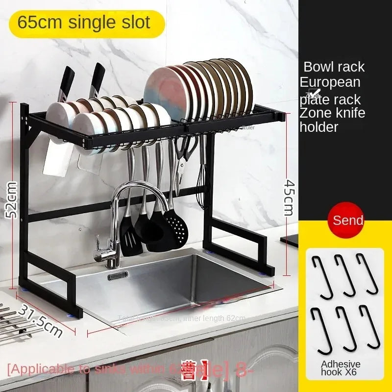 Multifunctional Racks Holders Storage Rack Knife Stand Dish Dish Fruit and Vegetable Bowl Chopsticks Tube Cleaning Kitchenware