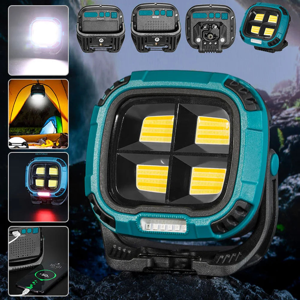 New Portable Led Spotlight Super Bright Led Dimmable Work Light USB Rechargeable for Outdoor Camping Lamp Led Flashlight by