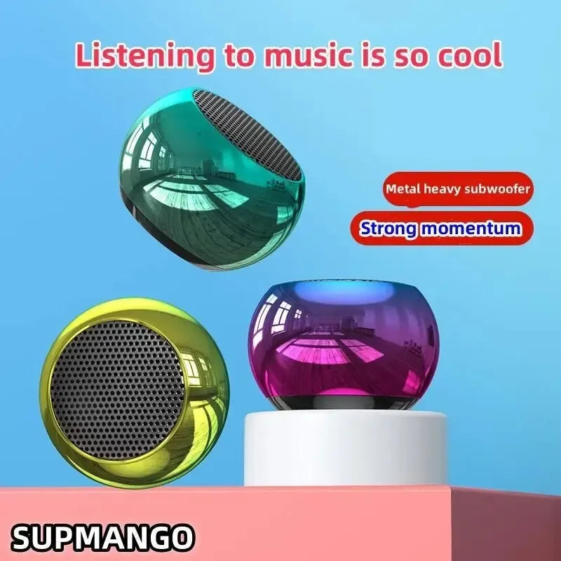 M3 Small Bluetooth Wireless Speaker - Heavy Metal Steel Gun Design & Portable Subwoofer for Outdoor Activities